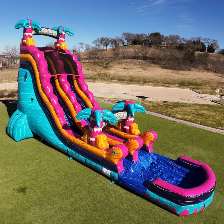 Teal Rippling Rush 22FT Wet/Dry Slide